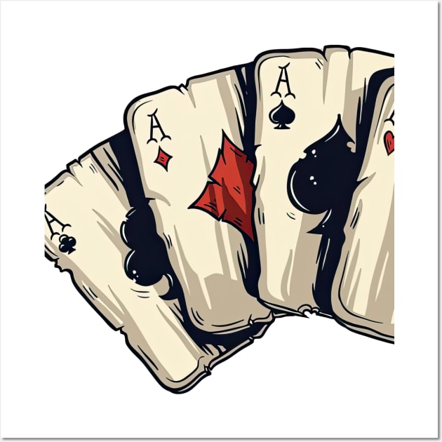 Playing Cards Poker Design Wall Art by Aka.V.E